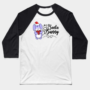 Santa Bunny Baseball T-Shirt